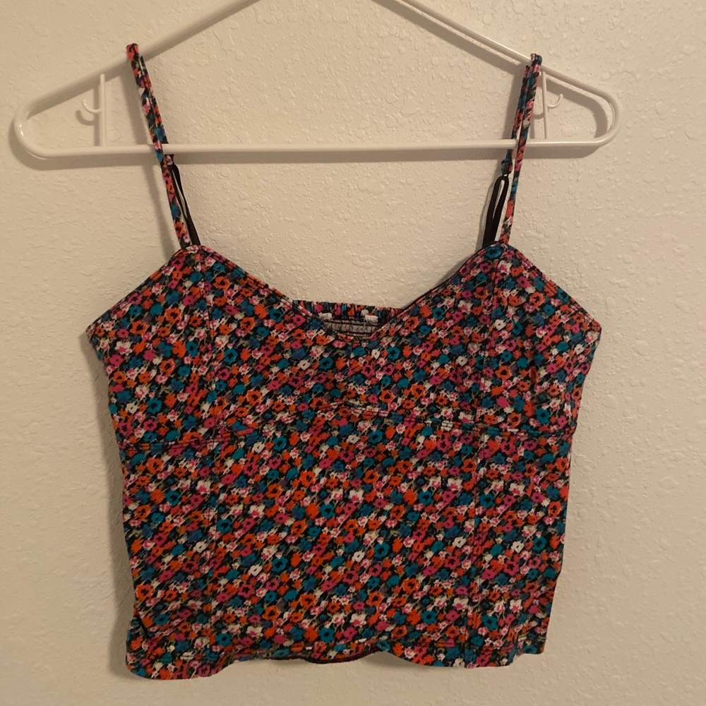 floral cropped top